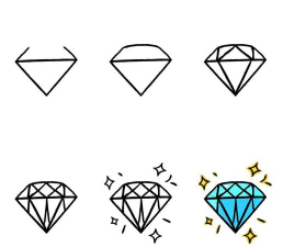 钻石怎么画,掌握基础画法,轻松画出闪耀钻石 钻石怎么画,掌握基础画法,轻松画出闪耀钻石