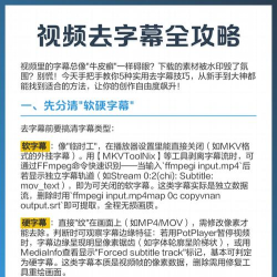 如何去字幕,掌握实用技巧,轻松处理视频文件 如何去字幕,掌握实用技巧,轻松处理视频文件