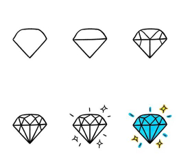 钻石怎么画,掌握基础画法,轻松画出闪耀钻石 钻石怎么画,掌握基础画法,轻松画出闪耀钻石