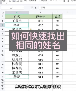 excel表格查找人名 excel表格查找人名